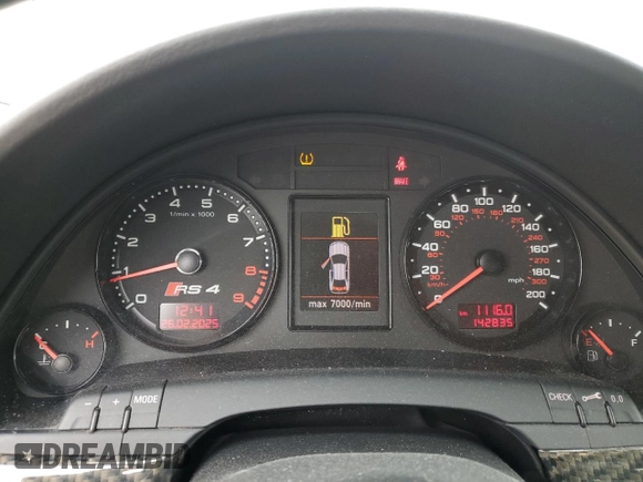 2008 Audi RS 4 z VIN WUADU78E78N900345, wystawiony jako Copart lot #45153045 z przebiegiem 142 835 mil mil oraz Szkody całkowita. Historia ofert i sprzedaży dostępna na DreamBid. Obrazek 9.