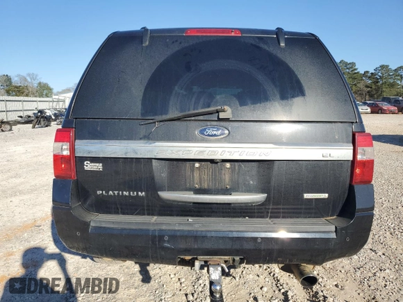 2016 Ford Expedition EL Platinum with VIN 1FMJK1MT8GEF12400, listed as a Copart auction lot 47291385 with 0 mi miles and Salvage Title. Bid and sale history available at carsss.com. Image 6.