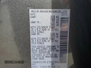2023 Nissan Pathfinder SL with VIN 5N1DR3CC1PC234294, listed as a Copart auction lot 49894495 with 29,442 mi miles and Salvage title. Bid and sale history available at DreamBid. Image 15.