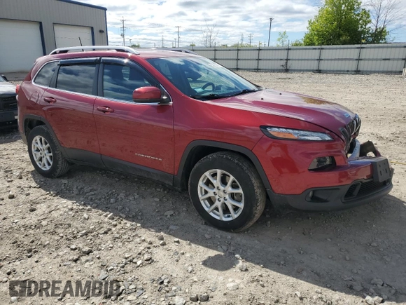 2017 Jeep Cherokee Latitude with VIN 1C4PJMCS7HW525503, listed as a Copart auction lot 58269015 with 110,455 mi miles and Salvage title. Bid and sale history available at DreamBid. Image 4.