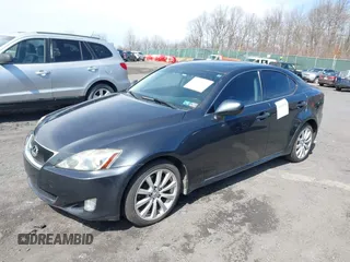 2007 Lexus IS 250 with VIN JTHCK262575014922, listed as a IAAI auction lot 41816082 with 206,243 mi miles. Bid and sale history available at carsss.com. Image 2.