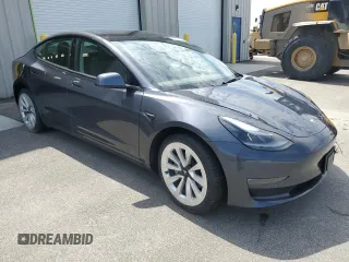 2022 Tesla Model 3 Long Range with VIN 5YJ3E1EB4NF289326, listed as a Copart auction lot 55457975 with 52,249 mi miles and Clean Title. Bid and sale history available at DreamBid. Image 4.