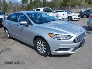 2017 Ford Fusion S with VIN 3FA6P0G71HR150774, listed as a IAAI auction lot 41847045 with 97,599 mi miles. Bid and sale history available at carsss.com. Image 1.