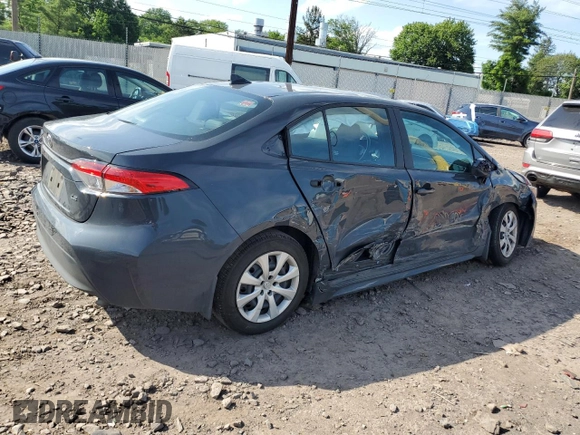 2024 Toyota Corolla LE with VIN 5YFB4MDE6RP109947, listed as a Copart auction lot 61625585 with 12,509 mi miles and Salvage title. Bid and sale history available at DreamBid. Image 3.