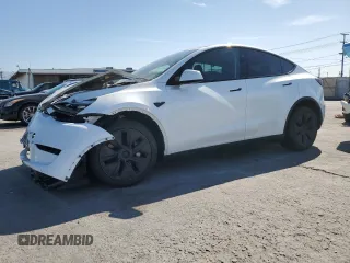 2024 Tesla Model Y with VIN 7SAYGDED5RF196309, listed as a Copart auction lot 44608545 with 7,226 mi miles and Salvage Title. Bid and sale history available at DreamBid. Image 1.