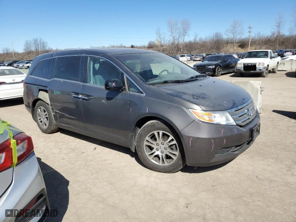 2012 Honda Odyssey EX-L with VIN 5FNRL5H64CB127540, listed as a Copart auction lot 46901695 with 90,616 mi miles and Salvage Title. Bid and sale history available at carsss.com. Image 4.
