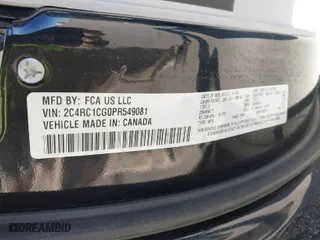 2023 Chrysler Voyager LX with VIN 2C4RC1CG0PR549081, listed as a IAAI auction lot 42024954 with 51,044 mi miles. Bid and sale history available at carsss.com. Image 9.