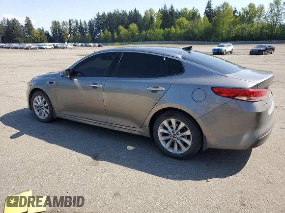 2016 Kia Optima EX with VIN 5XXGU4L30GG104013, listed as a Copart auction lot 54220105 with 120,073 mi miles and Salvage Title. Bid and sale history available at carsss.com. Image 2.