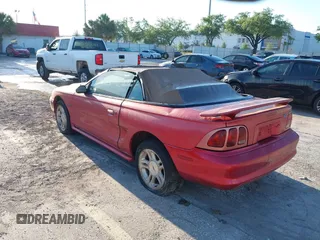 1998 Ford Mustang GT with VIN 1FAFP45X3WF201910, listed as a IAAI auction lot 41882210 with 96,415 mi miles. Bid and sale history available at carsss.com. Image 3.