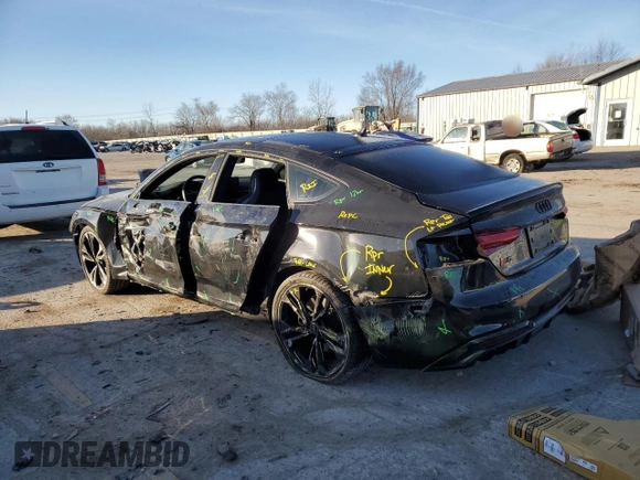 2023 Audi S5 Sportback Premium Plus z VIN WAUC4CF52PA002579, wystawiony jako Copart lot #42303905 z przebiegiem 24 020 mil mil oraz Szkoda całkowita • Salvage title. Historia ofert i sprzedaży dostępna na DreamBid. Obrazek 2.
