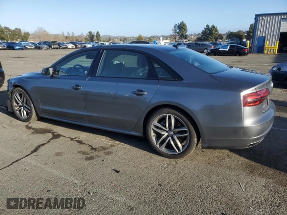 2017 Audi A8 with VIN WAU44AFD9HN011290, listed as a Copart auction lot 45594565 with 59,720 mi miles and Salvage Title. Bid and sale history available at DreamBid. Image 2.