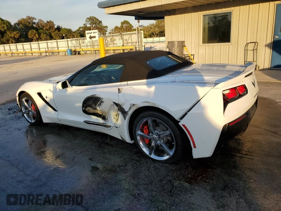 2014 Chevrolet Corvette 3LT with VIN 1G1YF3D78E5117872, listed as a Copart auction lot 83312754 with 77,507 mi miles and Non Repairable. Bid and sale history available at carsss.com. Image 2.