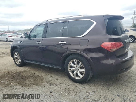 2013 Infiniti QX56 8-passenger with VIN JN8AZ2ND2D9730192, listed as a Copart auction lot 81617714 with 196,975 mi miles and Clean Title. Bid and sale history available at carsss.com. Image 2.