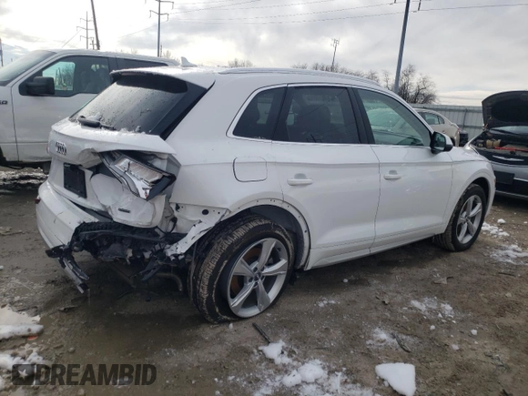 2020 Audi Q5 Premium Plus with VIN WA1BNAFYXL2003861, listed as a Copart auction lot 38804243 with 35,928 mi miles. Bid and sale history available at carsss.com. Image 3.