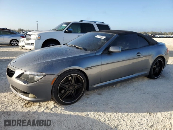 2008 BMW 6 Series 650i with VIN WBAEB53538CX60354, listed as a Copart auction lot 77579324 with 0 mi miles and Salvage Title. Bid and sale history available at carsss.com. Image 1.