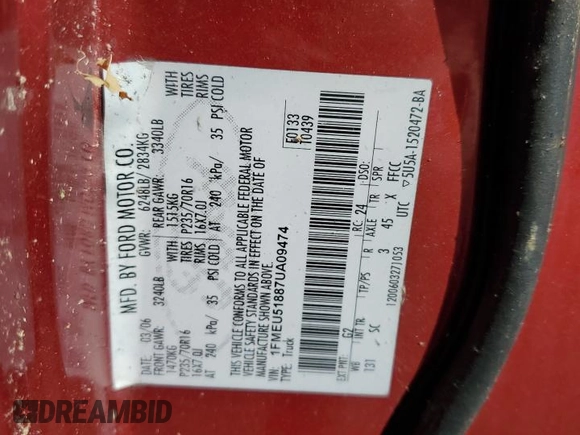 2007 Ford Explorer Sport Trac XLT with VIN 1FMEU51887UA09474, listed as a Copart auction lot 57625115 with 128,443 mi miles and Salvage title. Bid and sale history available at DreamBid. Image 12.