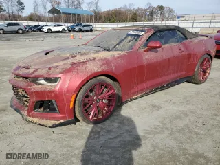 2018 Chevrolet Camaro ZL1 with VIN 1G1FK3D6XJ0131659, listed as a Copart auction lot 77636684 with 0 mi miles and Salvage Title. Bid and sale history available at carsss.com. Image 1.