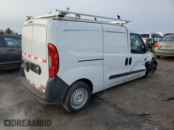 2017 Ram ProMaster City Cargo Tradesman with VIN ZFBERFAB7H6E71317, listed as a Copart auction lot 45488715 with 93,183 mi miles and Salvage Title. Bid and sale history available at DreamBid. Image 3.