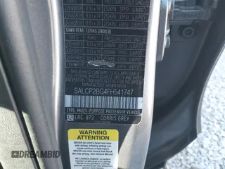 2015 Land Rover Discovery Sport SE with VIN SALCP2BG4FH541747, listed as a IAAI auction lot 41843845 with 97,795 mi miles and . Bid and sale history available at DreamBid. Image 9.