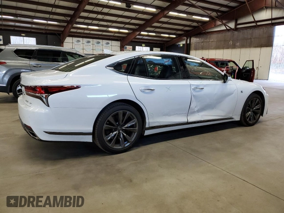 2019 Lexus LS 500 with VIN JTHC51FF0K5006952, listed as a Copart auction lot 87219154 with 38,788 mi miles and Salvage title. Bid and sale history available at DreamBid. Image 3.