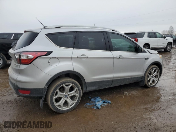 2017 Ford Escape Titanium with VIN 1FMCU9J9XHUD18954, listed as a Copart auction lot 46787245 with 222,986 mi miles and Clean Title. Bid and sale history available at carsss.com. Image 3.