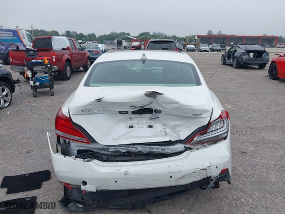 2020 Genesis G70 2.0T with VIN KMTG44LA8LU064798, listed as a IAAI auction lot 41878098 with 57,995 mi miles. Bid and sale history available at carsss.com. Image 16.