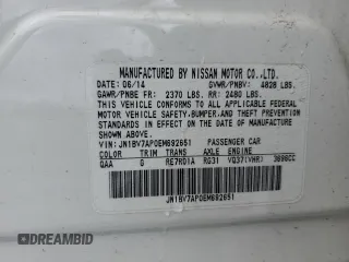 2014 Infiniti Q50 Premium with VIN JN1BV7AP0EM692651, listed as a Copart auction lot 43339505 with 95,729 mi miles and Non repairable. Bid and sale history available at DreamBid. Image 12.