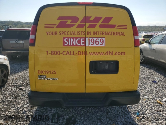 2019 Chevrolet Express Cargo with VIN 1GCWGAFP7K1235413, listed as a Copart auction lot 73735724 with Not provided miles and Salvage title. Bid and sale history available at DreamBid. Image 6.