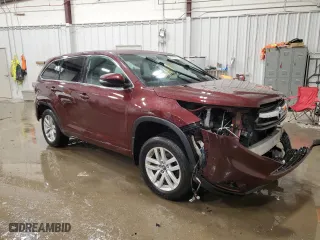 2016 Toyota Highlander LE with VIN 5TDBKRFH6GS289025, listed as a Copart auction lot 41775995 with 154,898 mi miles and Non Repairable. Bid and sale history available at carsss.com. Image 4.