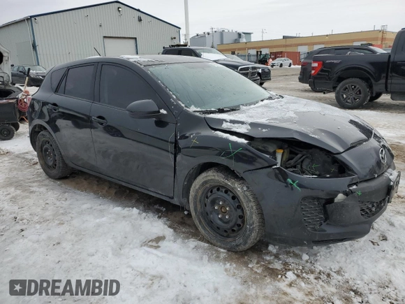 2013 Mazda 3 GX with VIN JM1BL1KF5D1820467, listed as a Copart auction lot 43338525 with 200,668 mi miles and Salvage Title. Bid and sale history available at carsss.com. Image 4.