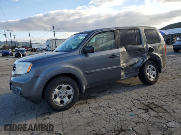 2013 Honda Pilot LX with VIN 5FNYF3H22DB014062, listed as a Copart auction lot 45481404 with 144,141 mi miles and Salvage title. Bid and sale history available at DreamBid. Image 1.