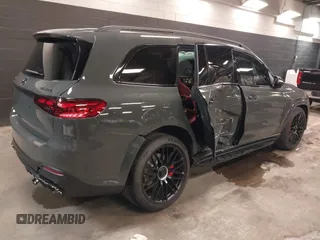 2025 Mercedes-Benz GLS 63 AMG with VIN 4JGFF8KE2SB318849, listed as a IAAI auction lot 41427082 with 442 mi miles and . Bid and sale history available at DreamBid. Image 4.