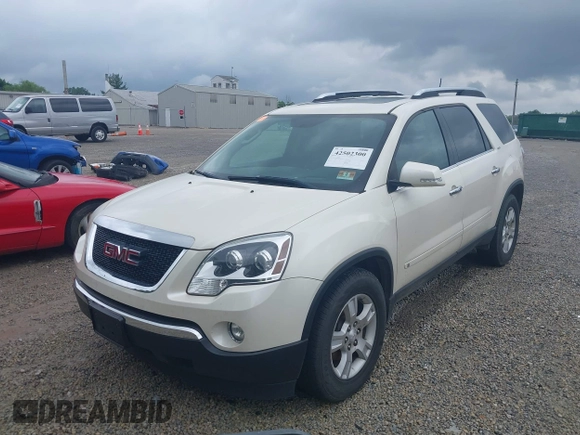 2009 GMC Acadia SLT2 with VIN 1GKEV33D69J208693, listed as a IAAI auction lot 42502300 with Not provided miles and . Bid and sale history available at DreamBid. Image 2.