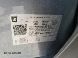 2020 GMC Acadia SLT with VIN 1GKKNMLS2LZ147424, listed as a Copart auction lot 51112945 with 79,032 mi miles and Salvage Title. Bid and sale history available at DreamBid. Image 13.