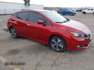 2022 Nissan LEAF SV Plus with VIN 1N4BZ1CV1NC563565, listed as a IAAI auction lot 41793070 with 32,398 mi miles and . Bid and sale history available at DreamBid. Image 1.