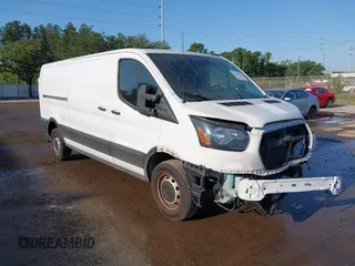 2021 Ford Transit Cargo with VIN 1FTBR1Y82MKA53386, listed as a IAAI auction lot 42058972 with 98,677 mi miles. Bid and sale history available at carsss.com. Image 1.