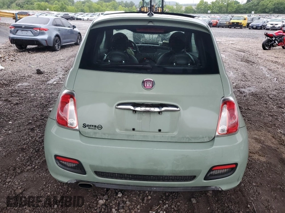 2012 FIAT 500 Sport with VIN 3C3CFFBR9CT106050, listed as a Copart auction lot 58928775 with 201,074 mi miles and Salvage title. Bid and sale history available at DreamBid. Image 6.