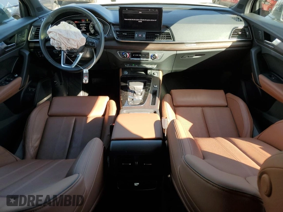 2021 Audi Q5 Premium Plus with VIN WA1E2AFY7M2100121, listed as a Copart auction lot 42444255 with 24,855 mi miles and Salvage Title. Bid and sale history available at carsss.com. Image 8.