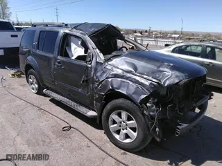 2012 Nissan Pathfinder LE with VIN 5N1AR1NN9CC638301, listed as a IAAI auction lot 39081541 with 1 mi miles. Bid and sale history available at carsss.com. Image 1.