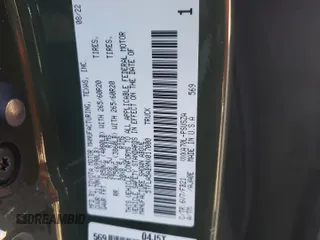 2022 Toyota Tundra 2WD SR5 with VIN 5TFLA5AB9NX017000, listed as a Copart auction lot 42941845 with 39,278 mi miles and Salvage Title. Bid and sale history available at carsss.com. Image 12.