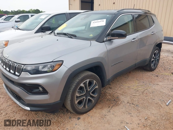 2022 Jeep Compass High Altitude with VIN 3C4NJDCB7NT126888, listed as a IAAI auction lot 42016938 with 46,924 mi miles and . Bid and sale history available at carsss.com. Image 18.