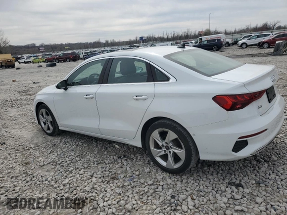 2023 Audi A3 Premium z VIN WAUAUDGY3PA090452, wystawiony jako Copart lot #49063675 z przebiegiem 43 710 mil mil oraz Czysty tytuł • Clean title. Historia ofert i sprzedaży dostępna na DreamBid. Obrazek 2.