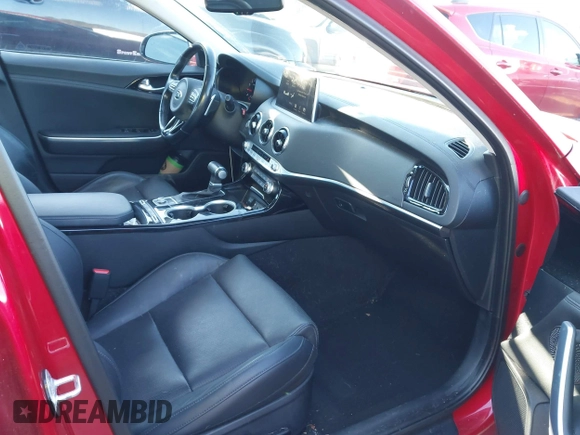2019 Kia Stinger with VIN KNAE15LA2K6046124, listed as a IAAI auction lot 41348793 with 58,162 mi miles. Bid and sale history available at carsss.com. Image 5.