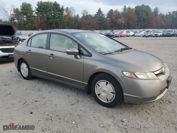 2007 Honda Civic Hybrid with VIN JHMFA36257S023370, listed as a Copart auction lot 78687174 with 257,852 mi miles and Clean Title. Bid and sale history available at carsss.com. Image 4.