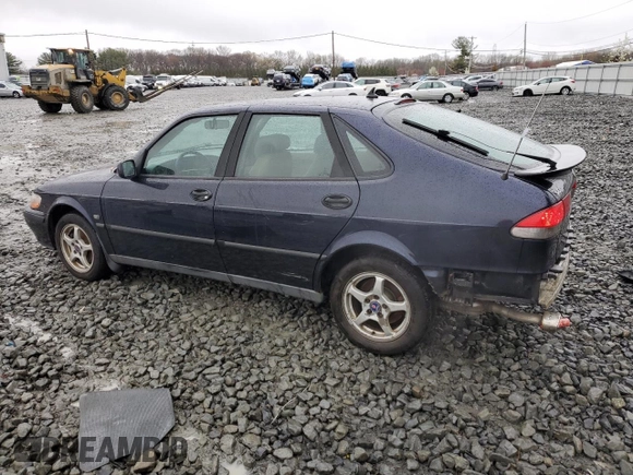 2001 Saab 9-3 with VIN YS3DD58H812003501, listed as a Copart auction lot 51526175 with 162,220 mi miles and Salvage Title. Bid and sale history available at carsss.com. Image 2.