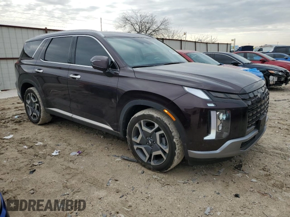 2024 Hyundai Palisade Limited z VIN KM8R54GE9RU738186, wystawiony jako Copart lot #45178775 z przebiegiem 8 593 mil mil oraz Szkoda całkowita • Salvage title. Historia ofert i sprzedaży dostępna na DreamBid. Obrazek 4.