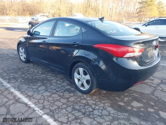 2012 Hyundai Elantra GLS with VIN KMHDH4AE8CU254219, listed as a IAAI auction lot 41206192 with 210,817 mi miles. Bid and sale history available at carsss.com. Image 3.