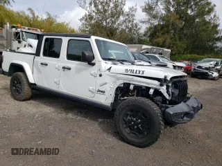 2021 Jeep Gladiator Sport S with VIN 1C6HJTAG9ML617423, listed as a Copart auction lot 56595205 with 13,250 mi miles and Salvage title. Bid and sale history available at DreamBid. Image 4.