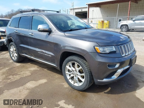 2014 Jeep Grand Cherokee Summit with VIN 1C4RJFJM5EC377129, listed as a IAAI auction lot 41763932 with 187,561 mi miles and . Bid and sale history available at DreamBid. Image 1.