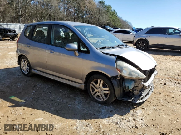 2008 Honda Fit Sport with VIN JHMGD38668S043186, listed as a Copart auction lot 48533055 with 95,396 mi miles and Salvage Title. Bid and sale history available at carsss.com. Image 4.